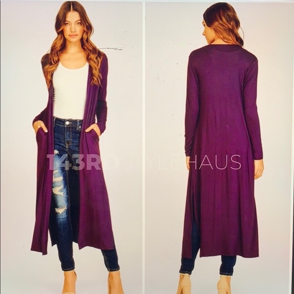 Sweaters - HP Purple long  sleeve cardigan.